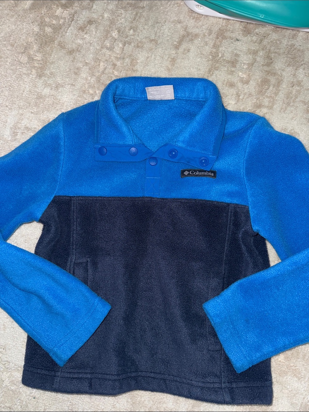 Columbia Kids Bright Blue and Navy Fleece Pullover